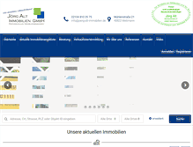 Tablet Screenshot of joerg-alt-immobilien.de